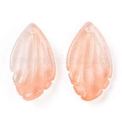 Запекание расписных прозрачных стеклянных бусин-лепестков&nbsp;DGLA-N004-17