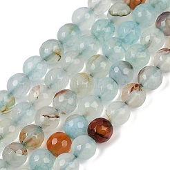 Brins de perles d'agate naturelle (teintes et chauffées)&nbsp;G-G079-A08-03