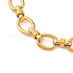 Ионное покрытие(ip) 304 нержавеющая сталь сетчатый браслет-цепочка для женщин&nbsp;X-BJEW-S003-02G