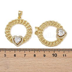 Латунные микро проложить кубического циркония подвески&nbsp;KK-I358-068G-05