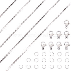 Kits de joyería de cadena de cable de acero inoxidable 304 resistentes al deslustre para diy&nbsp;DIY-PJ0001-41B