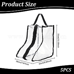 Durchsichtige Aufbewahrungstaschen aus PVC-Kunststoff mit Reißverschluss und Griffen&nbsp;ABAG-WH0045-71A