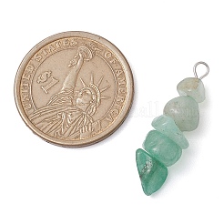 Подвески градиентного цвета из натурального зеленого авантюрина&nbsp;PALLOY-JF02791-05