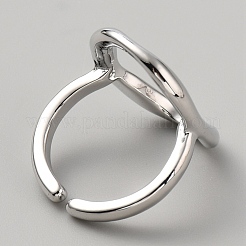 Полое овальное открытое кольцо-манжета из сплава&nbsp;RJEW-WH0002-20