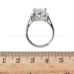 925 Sterling Silber Micro Pave Zirkonia Fingerringe&nbsp;RJEW-B134-01B-03