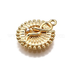 Pendentifs en laiton zircon cubique transparent&nbsp;LS-KK-G530-01A-G