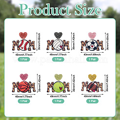 6 пара двухцветных акриловых сережек-гвоздиков&nbsp;EJEW-TA0001-55