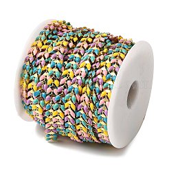 Catene a maglie in ottone smaltato a foglia&nbsp;CHC-F021-02G-02