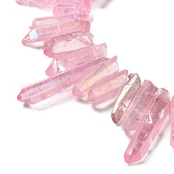 Гальванические нити из натуральных кварцевых бусин&nbsp;G-G950-06A-01