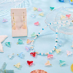 50pcs transparente Glasanhänger&nbsp;PALLOY-TAC0277