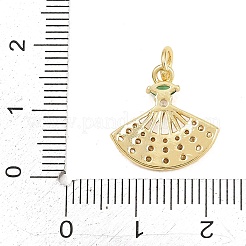 Ottone micro spianare pendenti zirconi&nbsp;KK-D258-09G-02