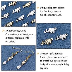 60 шт. 3-х цветные латунные соединительные звенья&nbsp;KK-PH0002-34