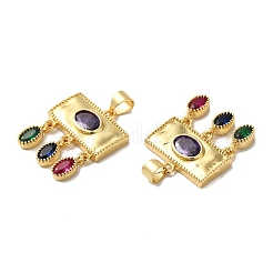 Подвески из кубического циркония с покрытием из латуни&nbsp;KK-O142-45G