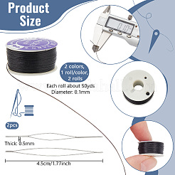 2 рулон ниток для бисероплетения из полиэстера со специальным покрытием 2 цветов&nbsp;OCOR-NB0002-05
