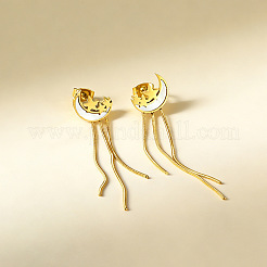 Boucles d'oreilles à tige en acier inoxydable 304 et coquillage pour femmes&nbsp;WG2C931-01