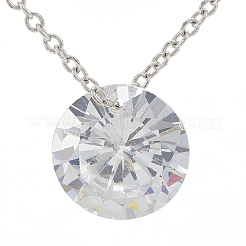 Pendentifs zircon cubique de dos pointu&nbsp;X-ZIRC-N037-6mm-01