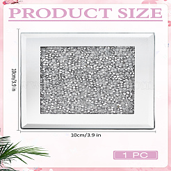 1 шт. квадратные стеклянные подставки&nbsp;AJEW-LP0007-02
