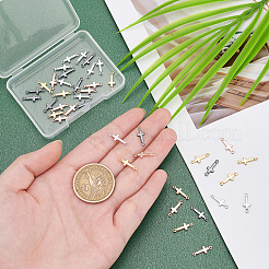 40 шт. 4-х цветные латунные соединительные звенья&nbsp;KK-PH0003-75