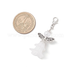 5 шт. подвеска в виде цветочного ангела из сплава и акрила&nbsp;HJEW-JM03784