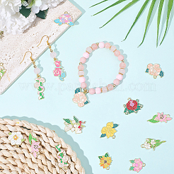 24шт 12 стиля подвески из сплава с эмалью&nbsp;ENAM-BM0001-02