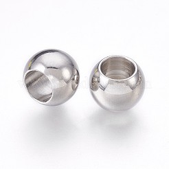 Европейские бусины из нержавеющей стали 201&nbsp;X-STAS-P220-07P