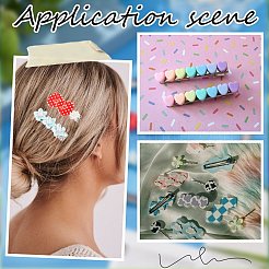 Железные плоские заколки-пеликаны&nbsp;IFIN-SC0001-66C