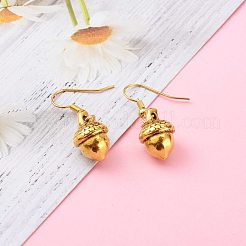 Orecchini pendenti con ghianda in lega di stile tibetano&nbsp;EJEW-JE04504-02