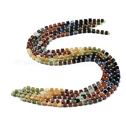 Synthetischer Goldfluss & natürliches Tigerauge & goldener Glanzobsidian & Sodalith & chinesischer Südjade & gelber Aventurin & Sesamjaspis & afrikanische Blutsteinperlenstränge&nbsp;G-H333-03F