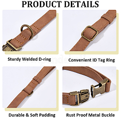 Ошейник для собак из искусственной кожи&nbsp;AJEW-WH20070-093B-05