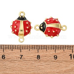 Латунные красные и черные эмалевые соединительные подвески&nbsp;KK-I276-16G