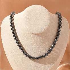 Collane di perline di ematite sintetica non magnetica biconica&nbsp;NJEW-R020-06