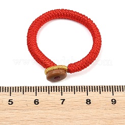 Handgewebte Anhänger aus geflochtenem Polyesterkordel mit Farbverlauf&nbsp;HJEW-F026-01C