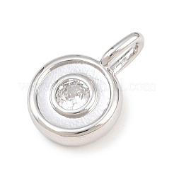 Ciondoli in ottone con pavé di zirconi chiari&nbsp;CU-CBAFB7D-08P