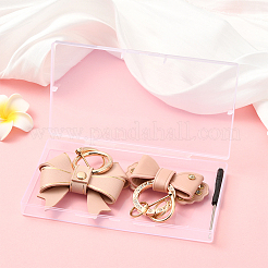 2 шт. 2 стиля подвеска-бантик из искусственной кожи&nbsp;HJEW-SP0001-23A