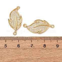 Ciondoli connettore in ottone con micro pavé di zirconi chiari&nbsp;CU-CBA4579-13G