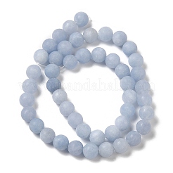 Gefärbt natürlichen weißen Jade Perlen Stränge&nbsp;G-M402-B01-06