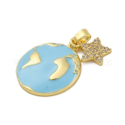 Латунные микро проложить кубического циркония подвески&nbsp;KK-V009-08G