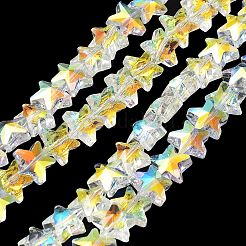 Гальванизируйте прозрачные стеклянные бусины&nbsp;EGLA-Z003-AB01