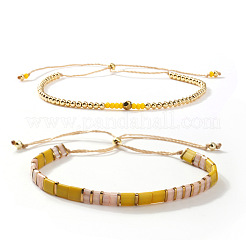 Sommerliche verstellbare Armbandsets aus Glas&nbsp;JD2335-1