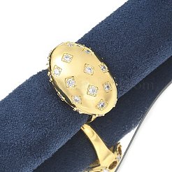 Латунные кольца из манжеты с прозрачным цирконием&nbsp;LS-RJEW-M029-04G