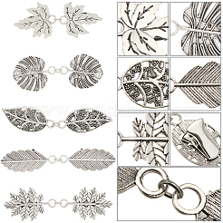 5 шт. 5 стиля зажимы для кардигана в виде листа из сплава&nbsp;FIND-GF0008-23