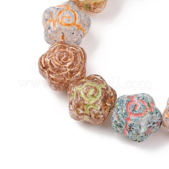 Perles en verre peintes&nbsp;GLAA-B037-12D-12D