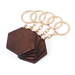 Porte-clés pendentifs en bois de noyer&nbsp;KEYC-TAC0034-06C