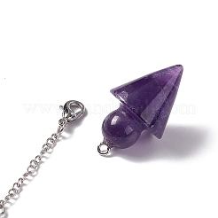 Pendenti a pendolo da rabdomante con cono di ametista naturale&nbsp;G-G983-04P-01