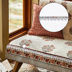 Блестящая кружевная лента из полиэстера&nbsp;OCOR-WH0080-34D