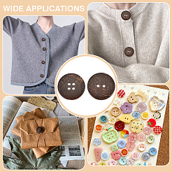 100 шт. 2 стиля кокосовых пуговиц&nbsp;BUTT-UN0001-36