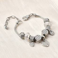 Сплав европейские бусины браслеты с подвесками&nbsp;BJEW-F495-15P