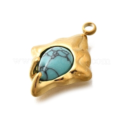 Синтетические бирюзовые подвески&nbsp;LS-STAS-D310-03G-03