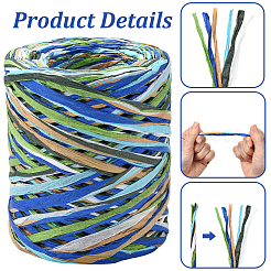 Сегментированные окрашенные шнуры из рафии для поделок своими руками&nbsp;OCOR-WH20020-27B