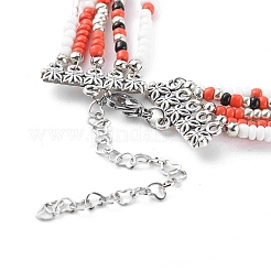 Круглые бусины многониточные ожерелья&nbsp;NJEW-JN03460-02